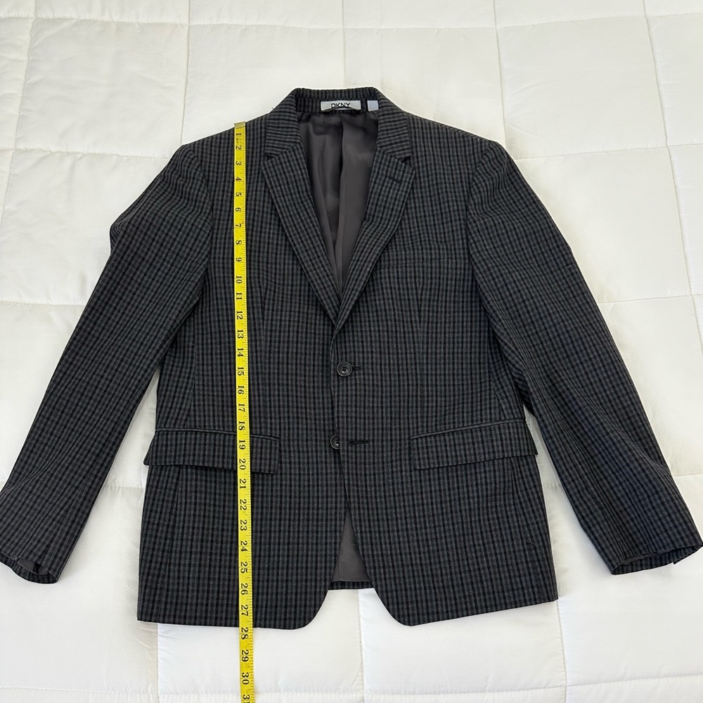 DKNY Jacket for Men, Striped Black and Gray 38S